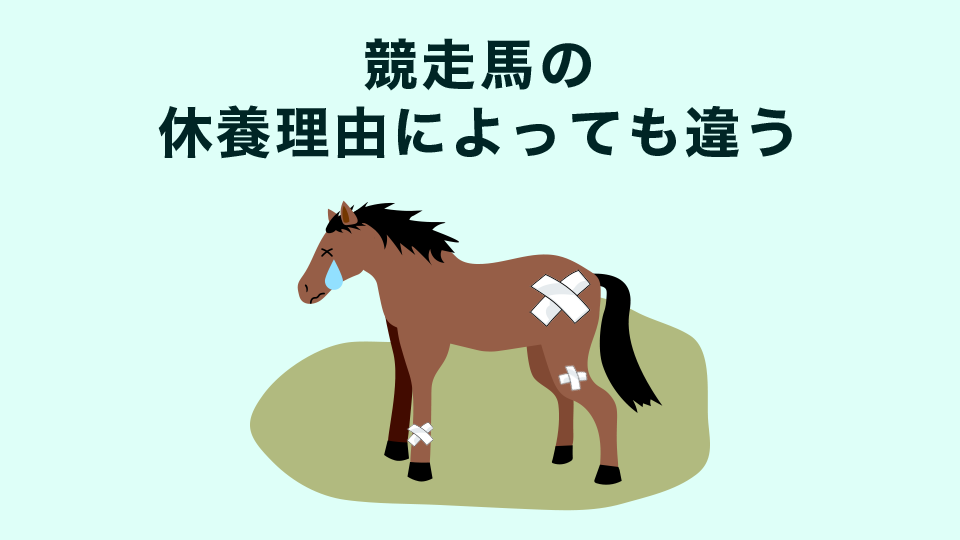 競走馬の休養理由によっても違う