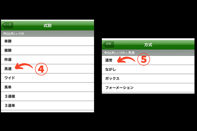 馬券馬連「スマホ基本1」