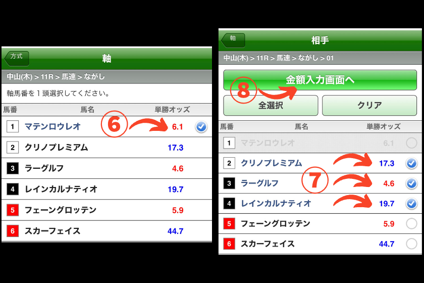 馬券馬連「スマホながし2」