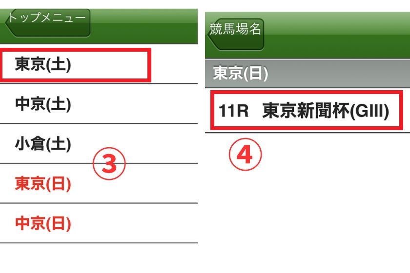 単勝馬券買い方スマホ版2