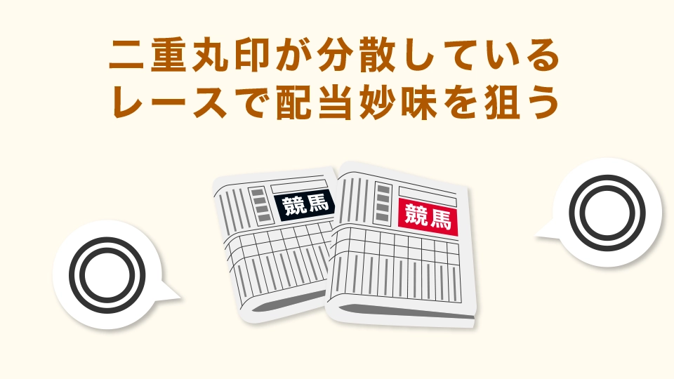 二重丸印が分散しているレースで配当妙味を狙う