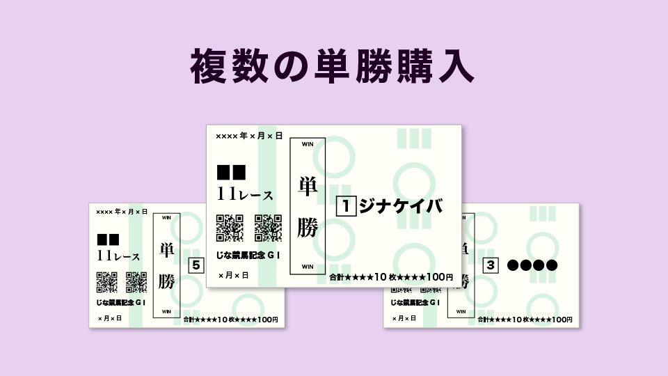 複数の単勝購入