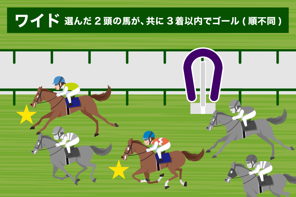 競馬のワイドとは？馬券の特徴を解説