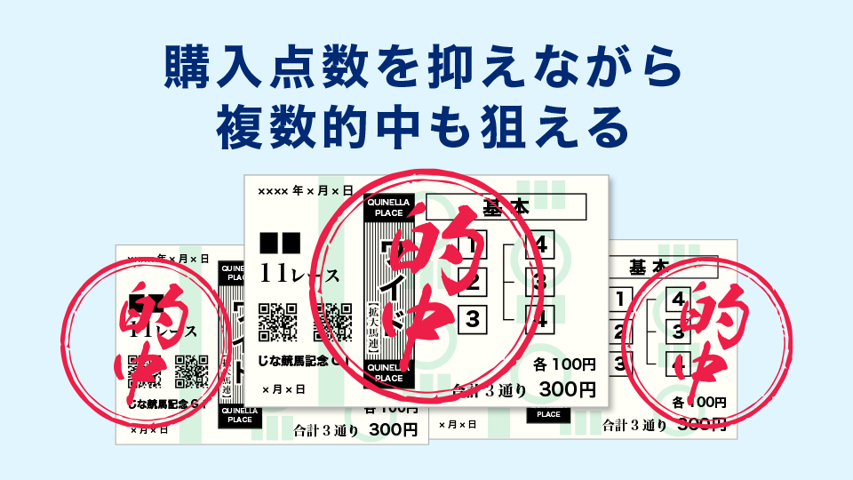 購入点数を抑えながら複数的中も狙える