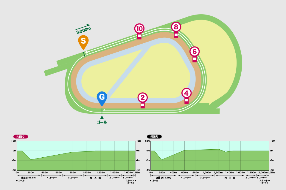 阪神競馬場芝3000mコース図