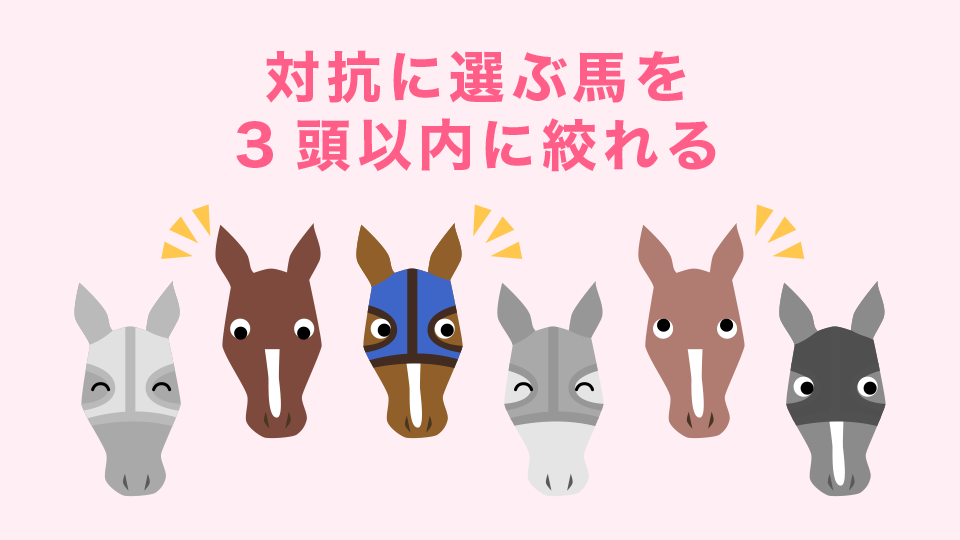 対抗に選ぶ馬を3頭以内に絞れる